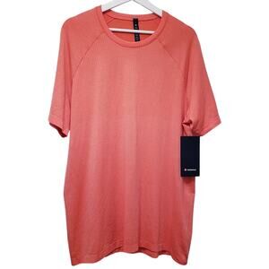 NWT LULULEMON Metal Vent Tech Short Sleeve T-Shirt Orange Men's Size XL